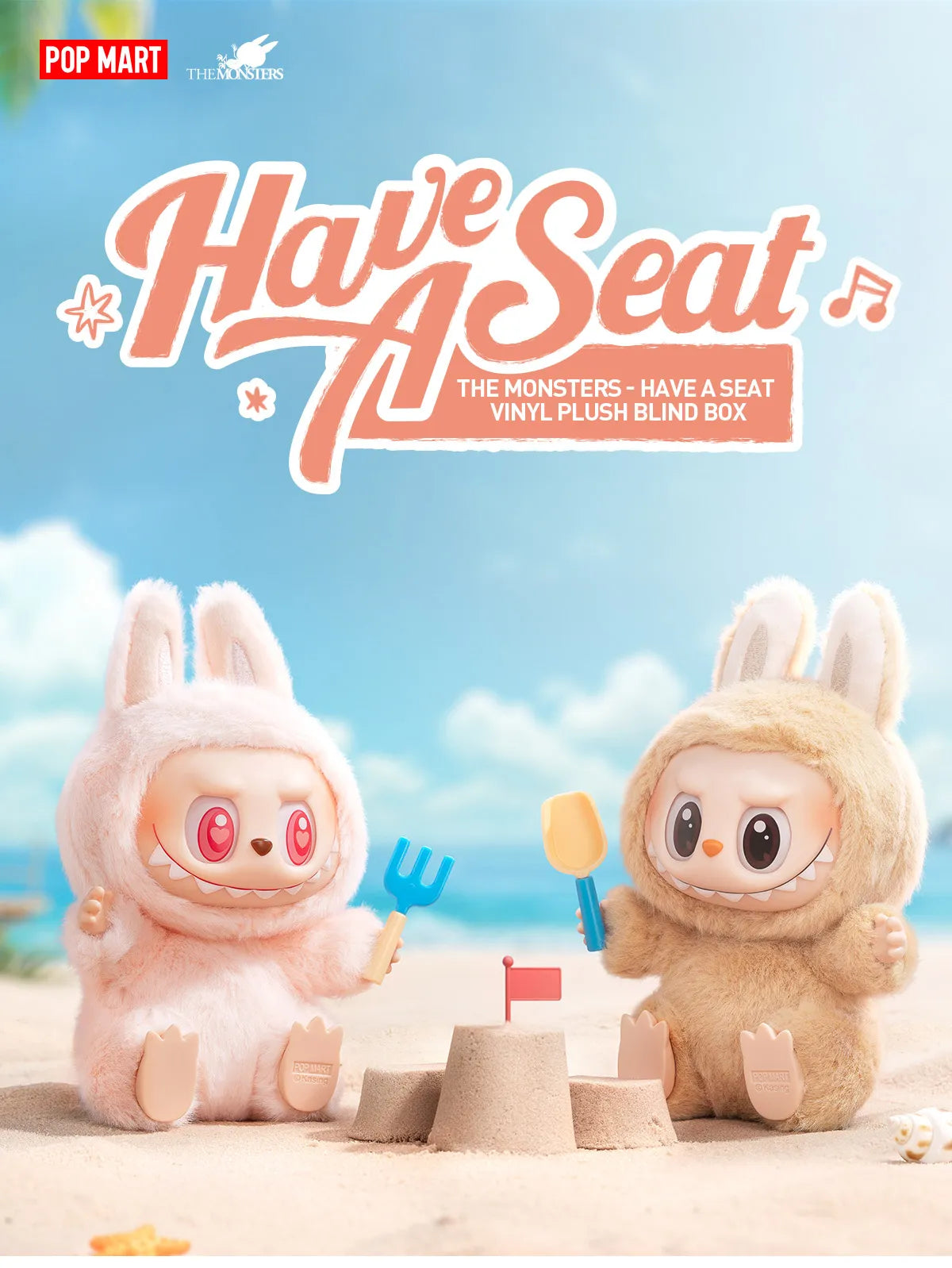 THE MONSTERS Labubu - Version 2 Have a Seat Vinyl Plush Blind Box