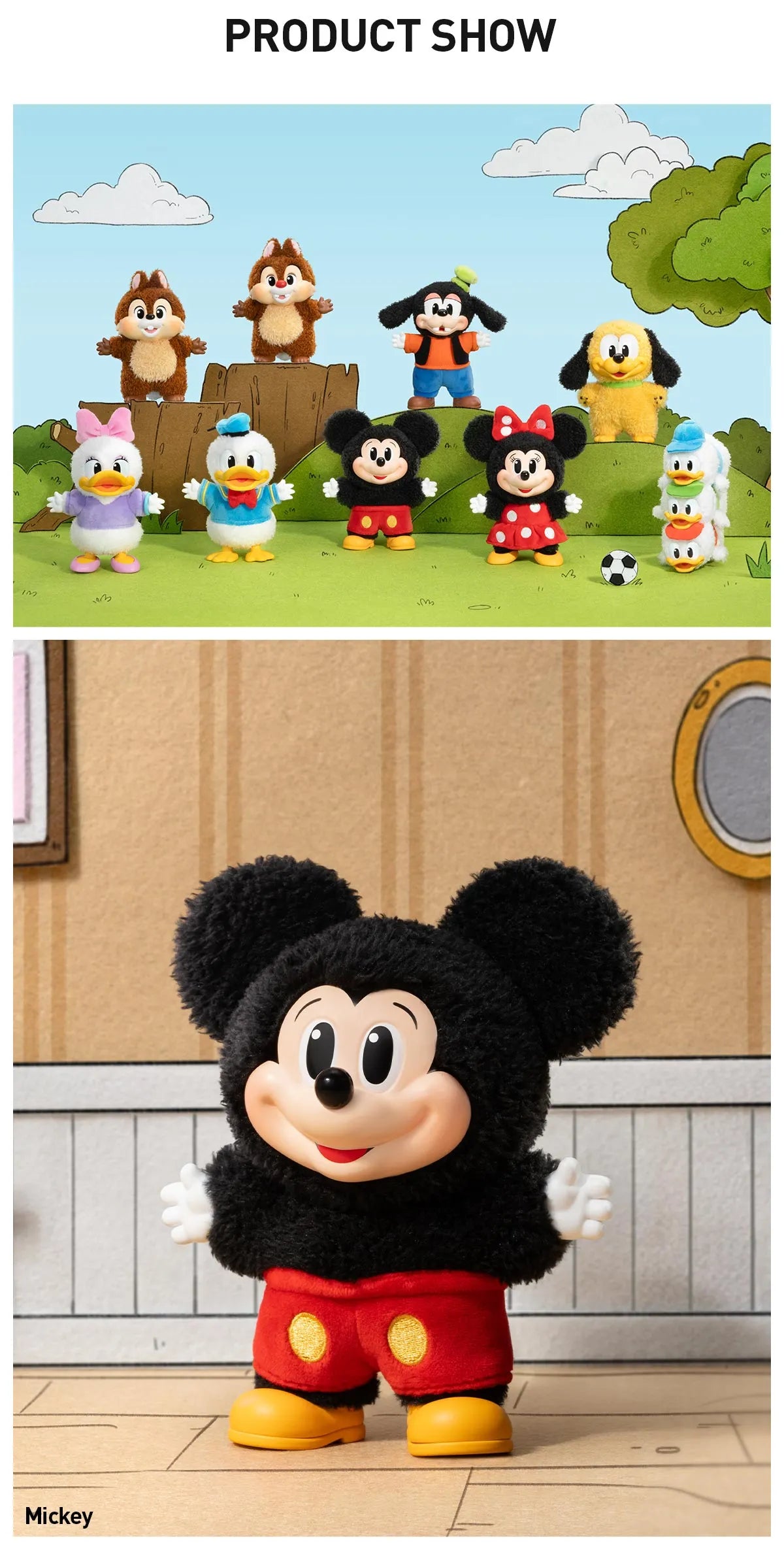Mickey Family Cute Together Keychain Pendant Series Figures