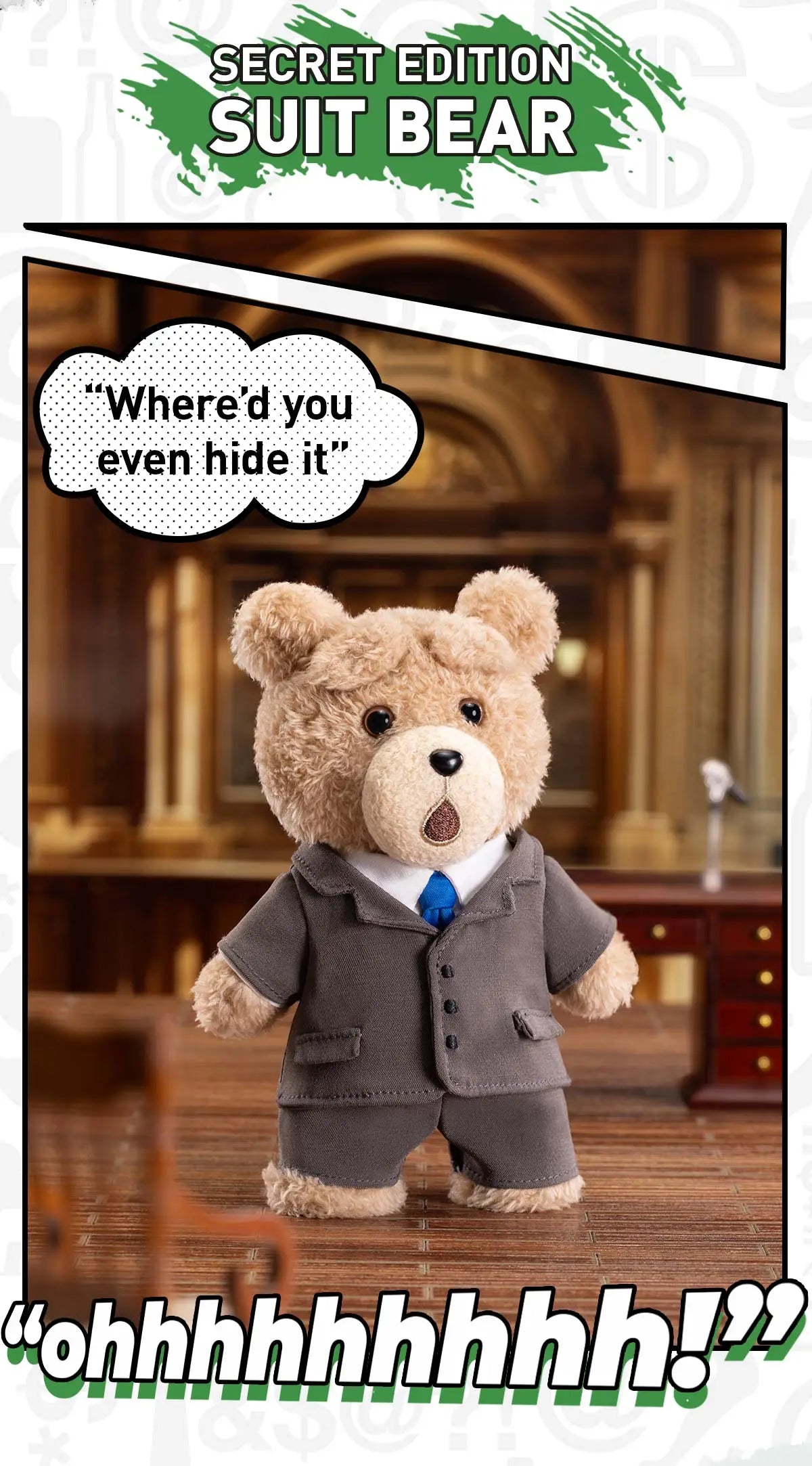 Ted2 Teddy Bear Action Plush Keychain Pendant