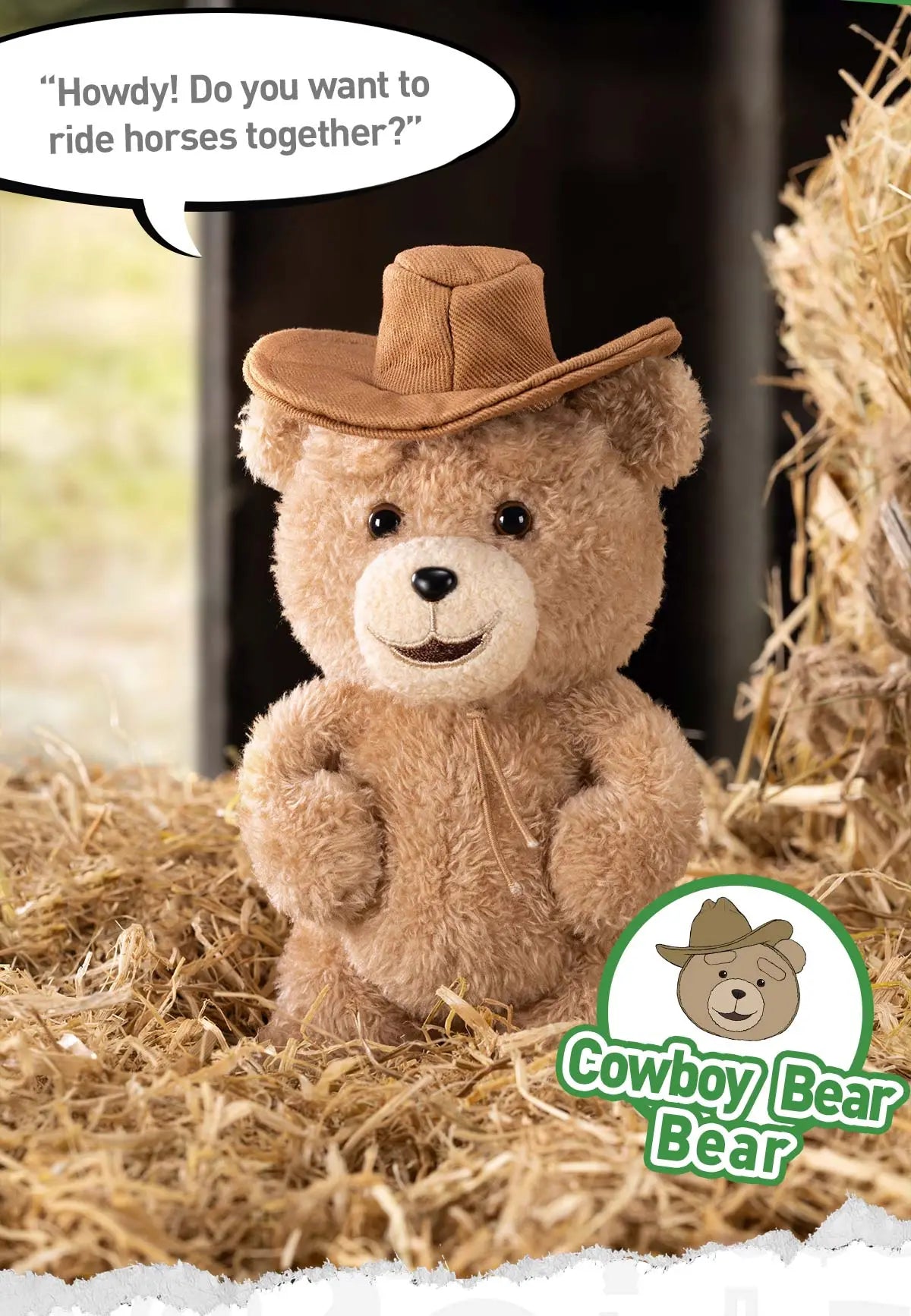 Ted2 Teddy Bear Action Plush Keychain Pendant