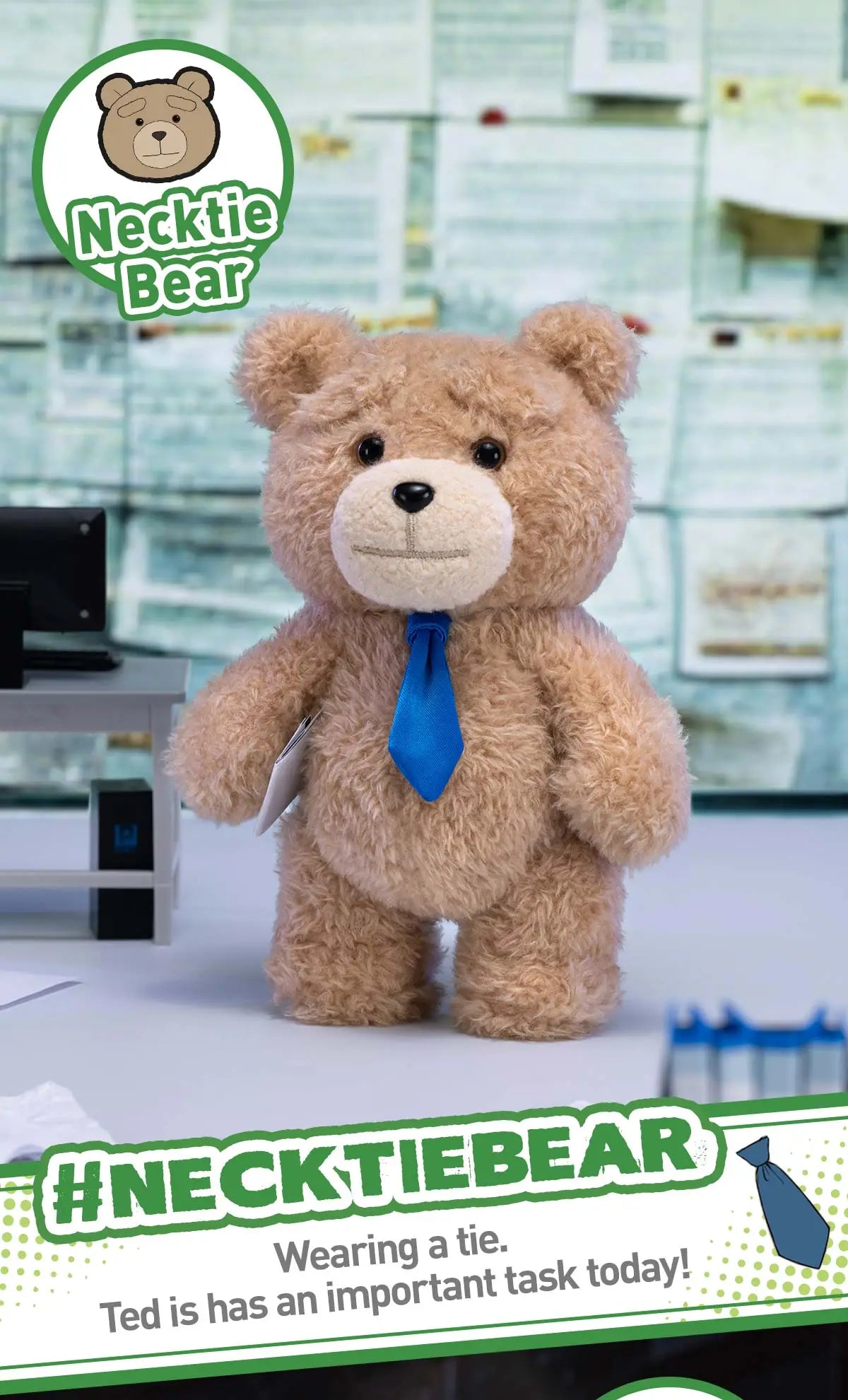 Ted2 Teddy Bear Action Plush Keychain Pendant