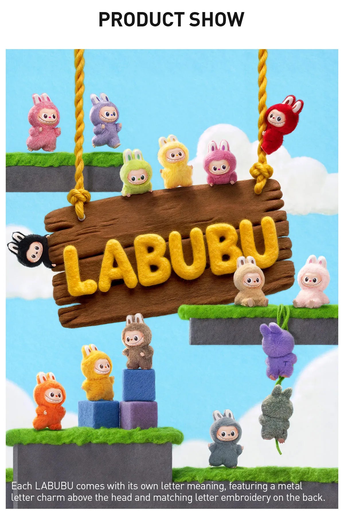 THE MONSTERS Labubu Version 4 Pin for Love Series-Vinyl Plush Pendant Blind Box (A-M)&(N-Z)