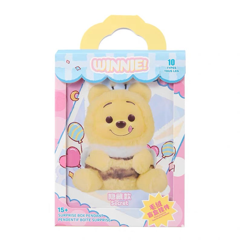 MINISO X Disney: Winnie the pooh "Naughty Party" Series Plush Keychain Blind Box(blind/confirmed/full set)